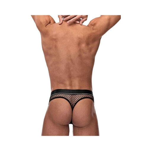 MP Cock Pit Net Cock Ring Thong Blk SM - Image 3