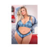Vibes No Fucks Given Bralette And Cheeky Panty Queen Monday Blue