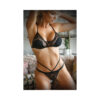 Vixen Sweet Spot Lace Up Bra And Caged Panty Xl Black