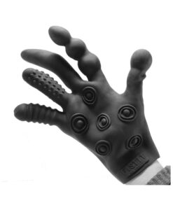 Fist It Silicone Stimulation Glove - Black