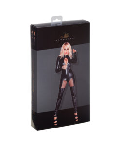 Powerwetlook Overall With Tulle Inserts And 3-way Zipper Small