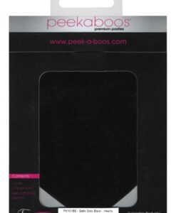 Alternative view of Black Satin Heart Shaped Pasties 2 Pack