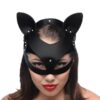 Bad Kitten Leather Cat Mask Black O/S