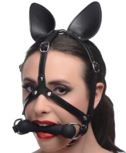 Alternative view of Dark Horse Pony Head Harness With Silicone Bit Black O/S