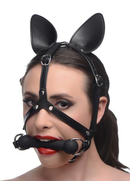 Dark Horse Pony Head Harness With Silicone Bit Black O/S - Image 2