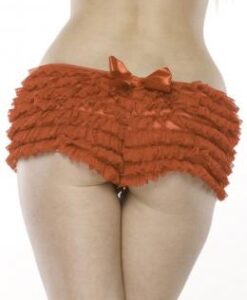 Alternative view of Ruffle Shorts W/Back Bow Red O/S