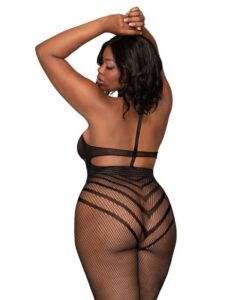 Alternative view of Fishnet Bodystocking Black Q/s