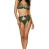Metallic Stretch Lace 3pc Set Evergreen O/s