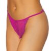 Dot Stretch Lace Trim Open Crotch Thong Azalea Xl