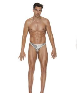 Silver Lame Thong S/m
