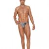 Zebra Snap Closure Thong L/xl