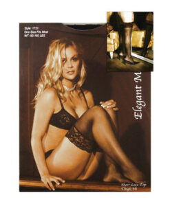 Sheer lace top thigh high black o/s