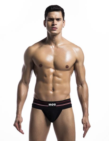 Mob Fetish Jockstrap Black Small 3in Waistband(bulk) - Image 2