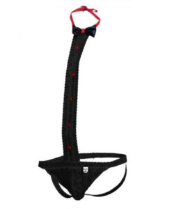 Mob Tuxedo Lace Thong Black L/xl