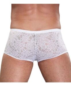 Alternative view of Male Power Mini Shorts Stretch Lace White XL