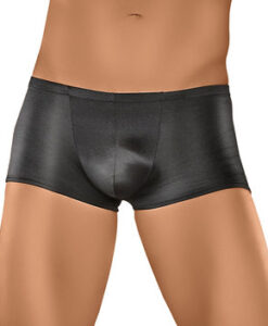 Male Power Satin Lycra Boxer Shorts Black XL