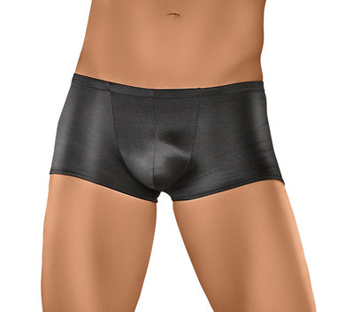 Male Power Satin Lycra Boxer Shorts Black XL