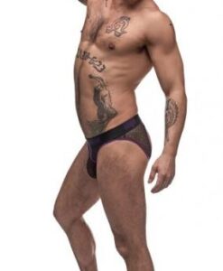Alternative view of Airotic Mesh Butt Out Bikini Large Black