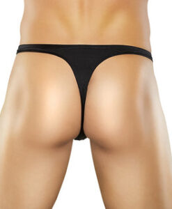 Male power rip off thong w/studs black l/xl