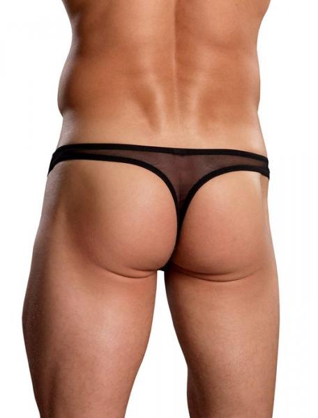 Euro Male Mesh Thong Black S/M - Image 2
