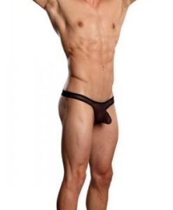 Euro Male Mesh Thong Black S/M