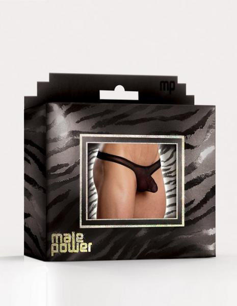 Euro Male Mesh Thong Black S/M - Image 3