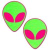 Pastease Neon Glowing Green Alien On Neon Pink