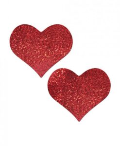 Alternative view of Pastease Heart Glitter Red Fuller Coverage