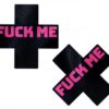 Pastease Liquid Black Cross Pink F*ck Me Pasties