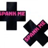 Pastease Liquid Black Cross Pink Spank Me Pasties