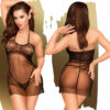Penthouse All Yours Mesh Baby Doll With Thong-Black L/XL