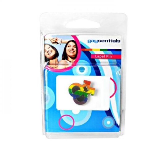 Gaysentials Lapel Pin Rainbow Double Male - Image 3