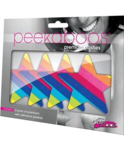 Alternative view of Pasties Rainbow Starz Star Shaped 2 Pairs