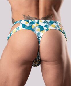 CUT IT OUT! CUTOUT THONG BLUE L/XL