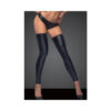 Noir Powerwetlook Stocking And Panties With Silver Zipper Large