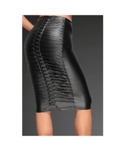 Noir Powerwetlook Pencil Skirt Large