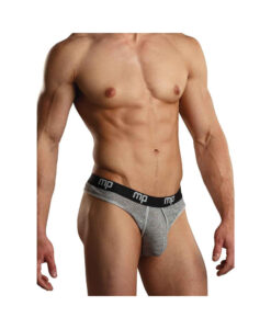 Heather Rib Enhancer Low Rise Thong Smoke X-Large