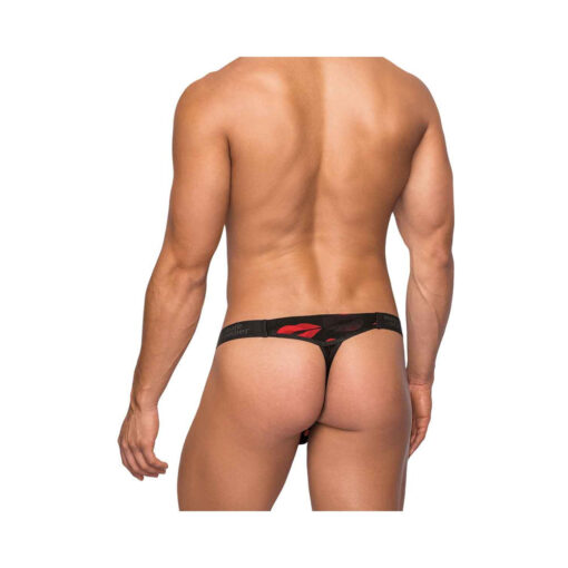 Male Power Kiss Me Micro Thong V Sheer Lips L/xl - Image 3