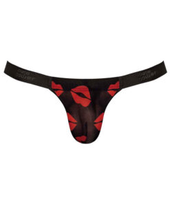 Male Power Kiss Me Micro Thong V Sheer Lips S/m