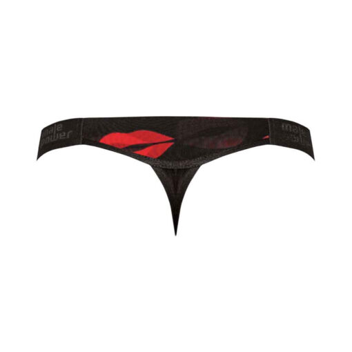Male Power Kiss Me Micro Thong V Sheer Lips L/xl - Image 2