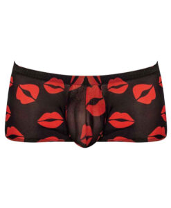 Male Power Kiss Me Mini Short Sheer Lips Large