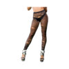 Black Distressed Crotchless Legging