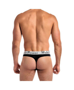 Alternative view of Male Power Modal Basics Lo Rise Thong Black S/m