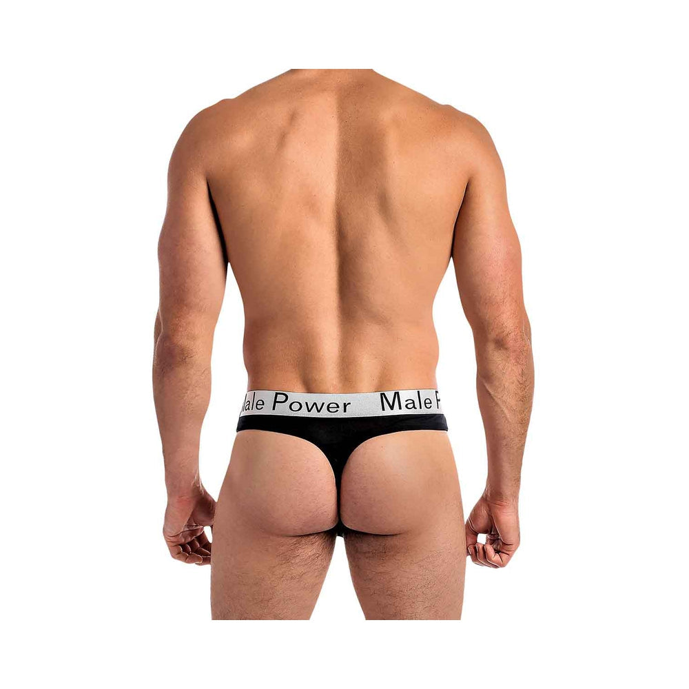 Male Power Modal Basics Lo Rise Thong Black S/m - Image 2