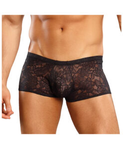 Alternative view of Male Power Stretch Lace Mini Shorts Black Large
