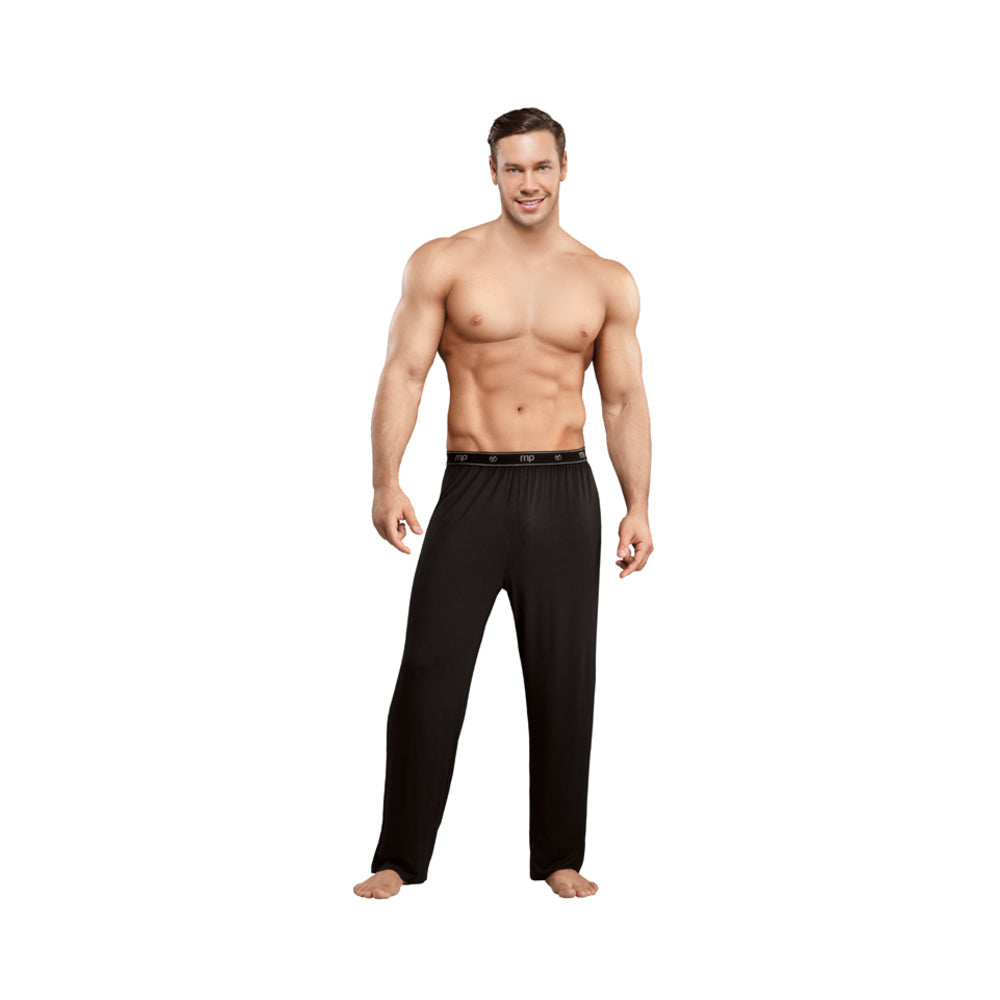 Male Power Bamboo Lounge Pants Black Large - Image 2