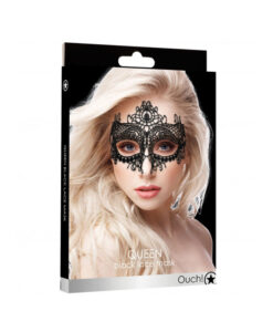 Ouch Queen Black Lace Mask Black O/S