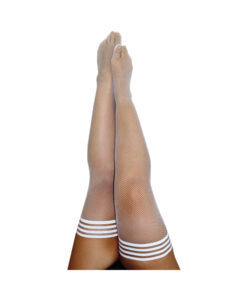 Kixies Sammy White Fishnet Size D