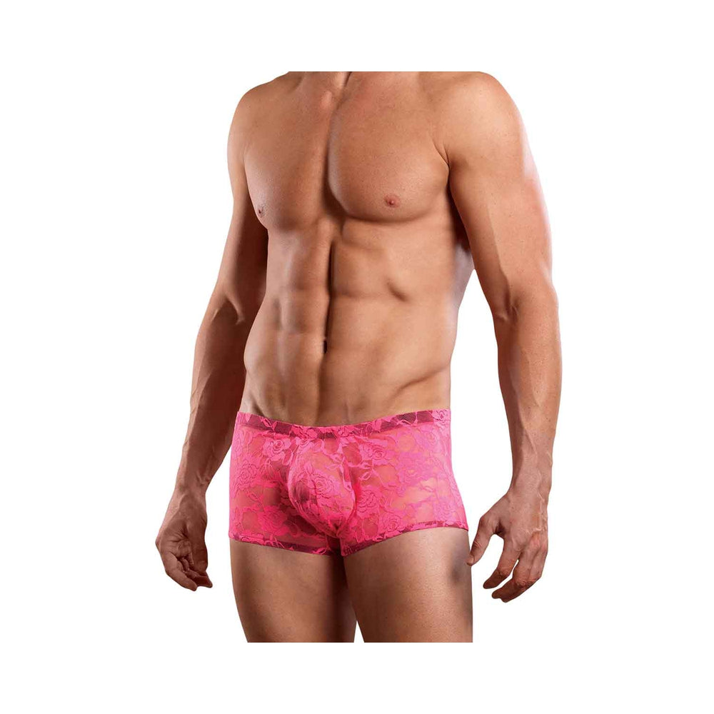 Mini Short Neon Lace Hot Pink Medium - Image 3