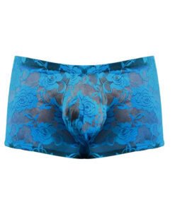 Mini Shorts Neon Lace Turquoise Blue Small